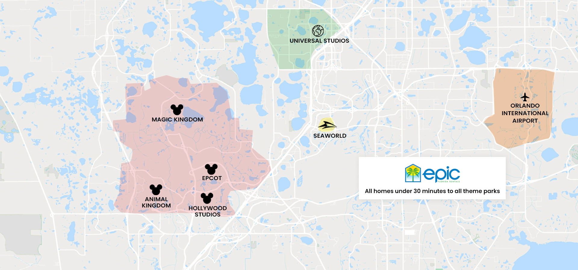 Epic Florida Rentals map